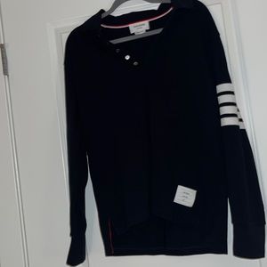 Thom Browne sweater shirt top buttons polo stripes